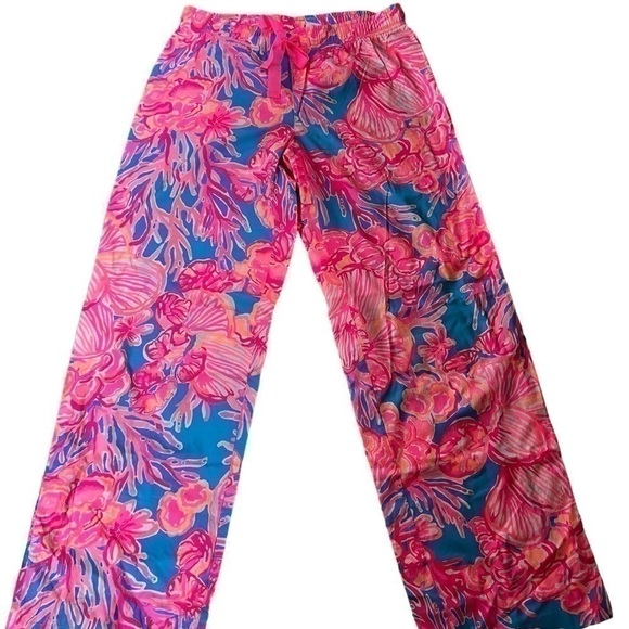 Lilly Pulitzer 30-inch Cotton Pants Multicolor in X Beach Summer Casual - Picture 1 of 6